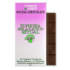 Mushroom Alchemy Social Chocolate Euphoria Relaxation Ritual front packaging with Reishi and Kava