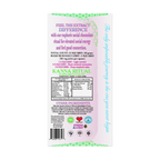 Mushroom Alchemy Social Chocolate Euphoria Relaxation Ritual back packaging with ingredients and dosing guide