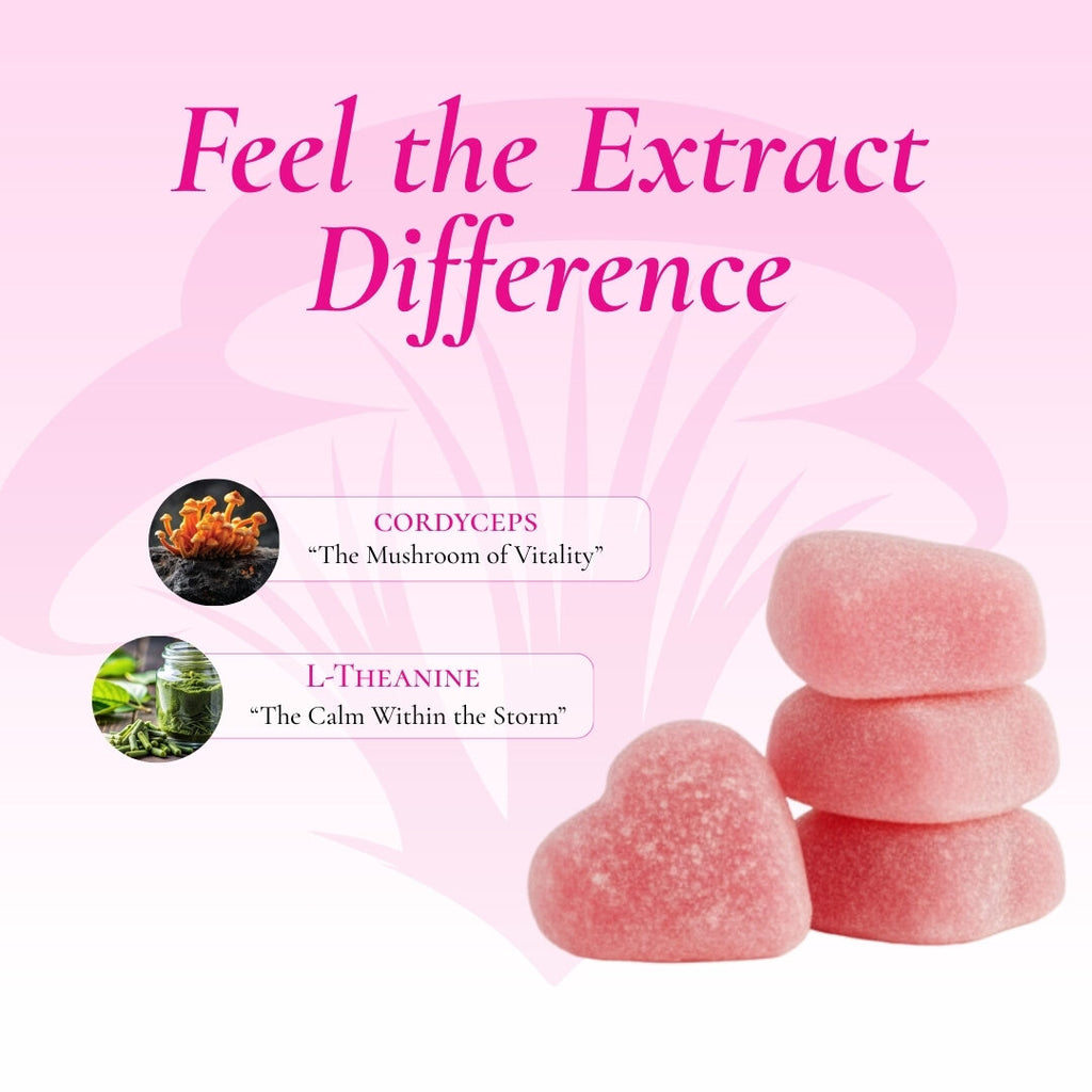 Mood Lift Energy gummy ingredients: Cordyceps, L-Theanine